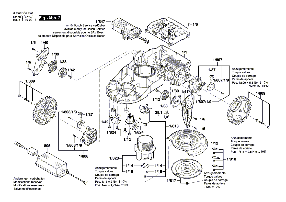 Nouveau véritable Bosch F016104601 Joystick