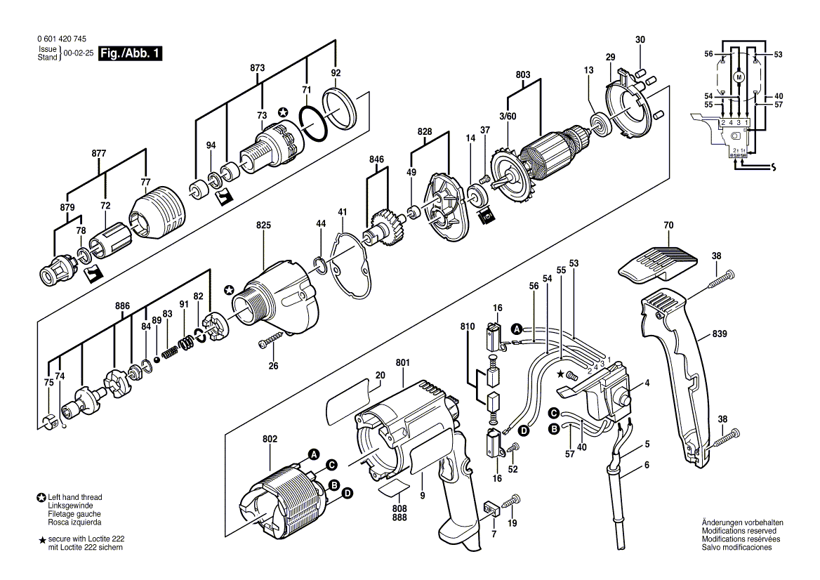 Neuer echter Bosch 2610994891 Ein-Aus-Schalter