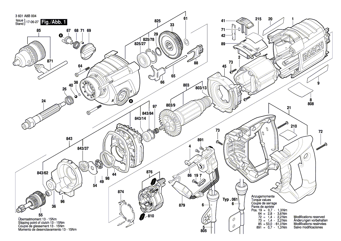 New Genuine Bosch 2604337912 Brush Plate