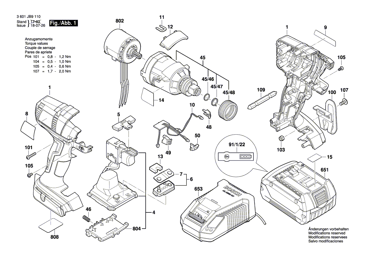 Neues echtes Bosch 1600A01P7G Warnlabel