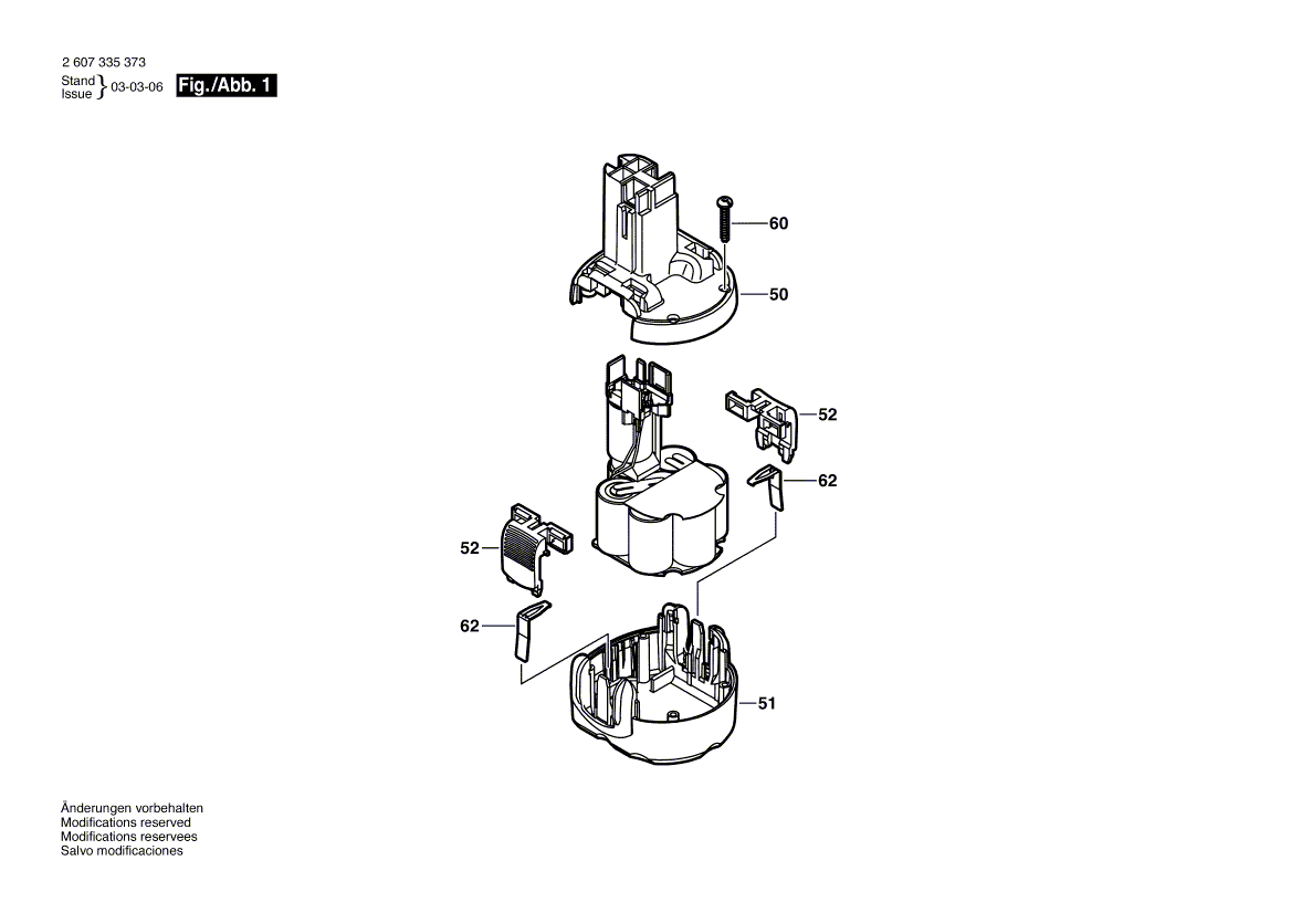 Новый подлинный корпус батареи Bosch 2605190196