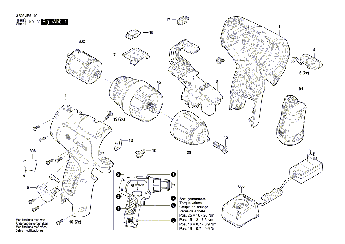 Neuer echter Bosch 1600A015V9 Umstellungshebel