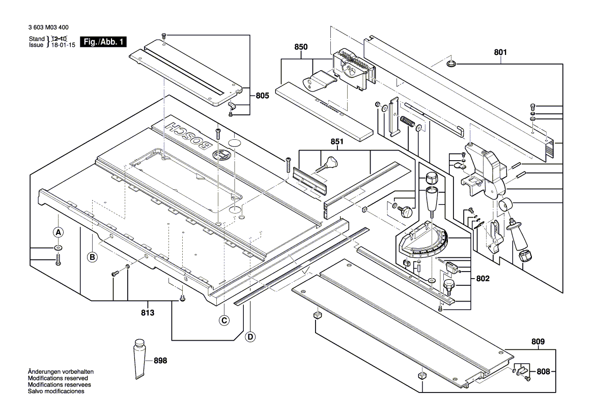 New Genuine Bosch 1619PA3153 Edge Guide