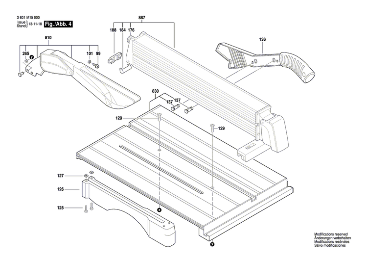 New Genuine Bosch 1619P04125 Handle