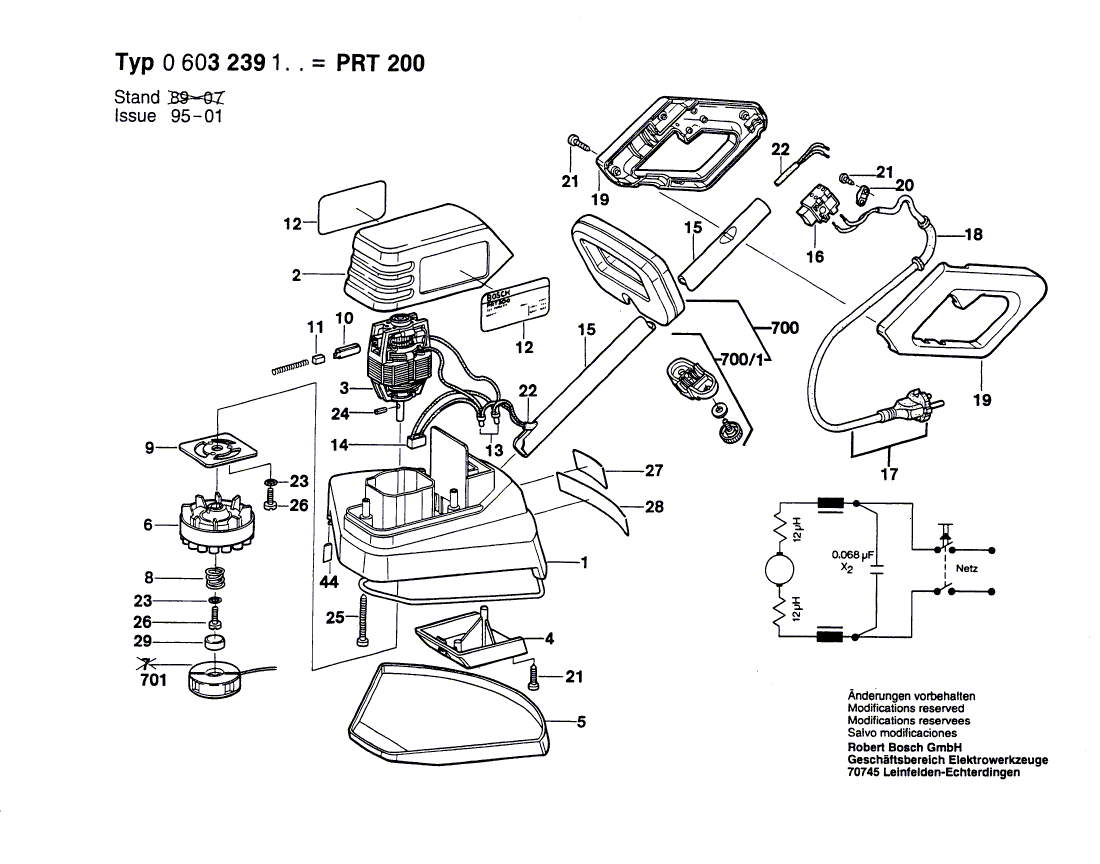 Nieuwe echte Bosch 1609201305 Carrier