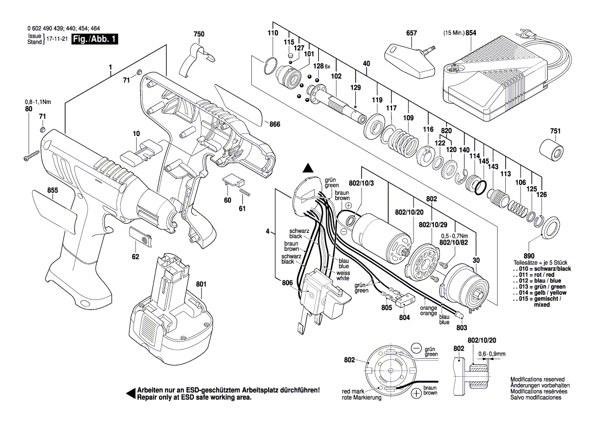 Neue echte Bosch 3600106019 Teile gesetzt