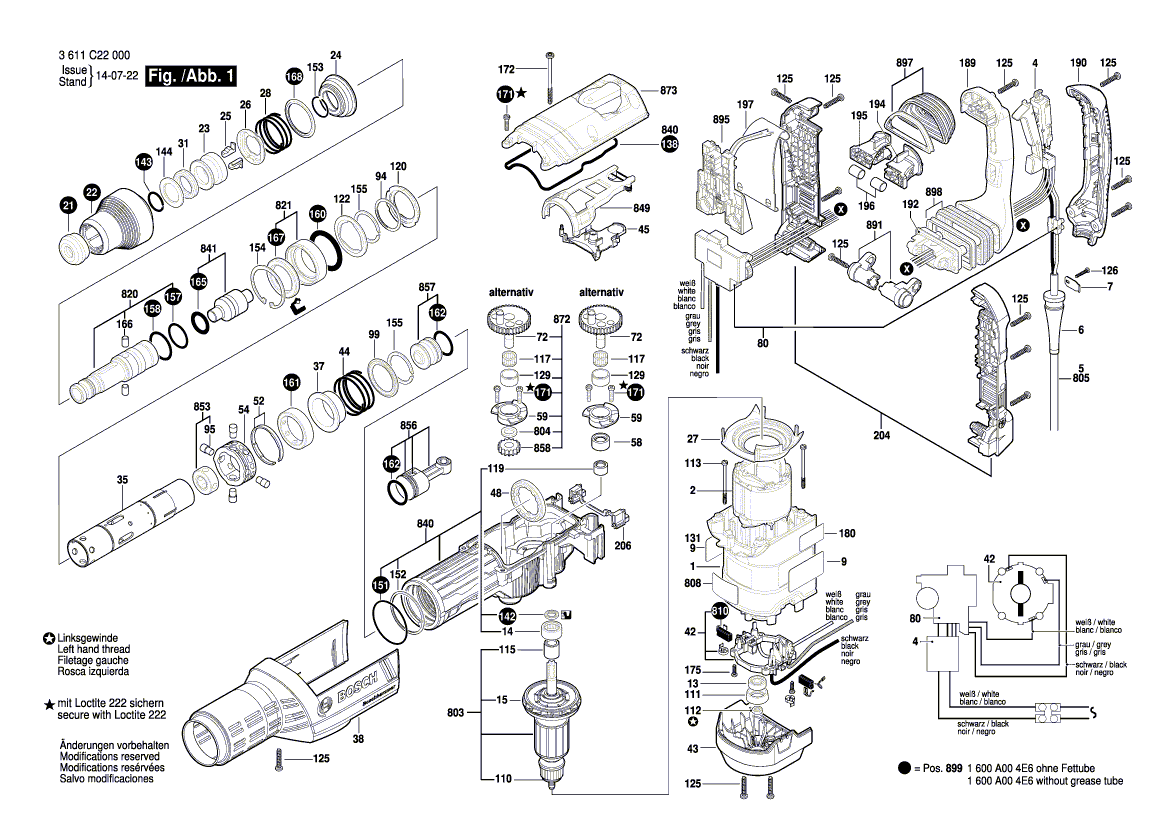 Neues Original Bosch 1607000C38 Schlagmechanismus-Gehäuse 