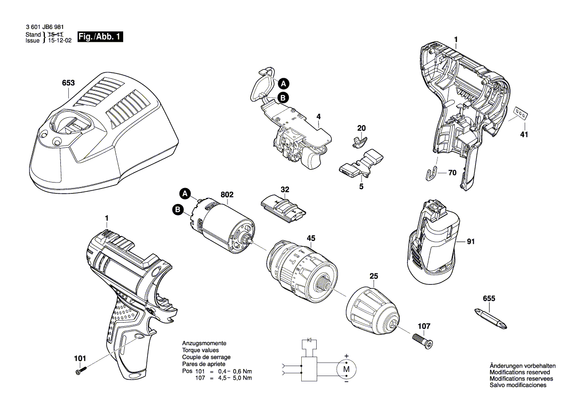 Neuer echter Bosch 2609199428 Gleichstrommotor