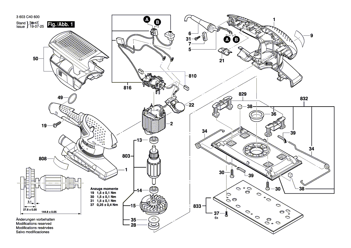 Nieuwe echte Bosch 160111A2W6 -naamplaatje