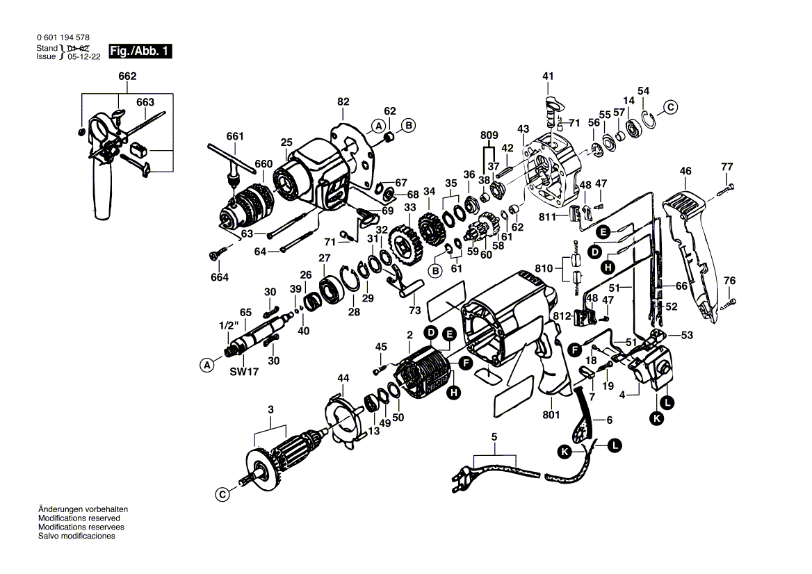 Neuer echter Bosch F000633014 Griff