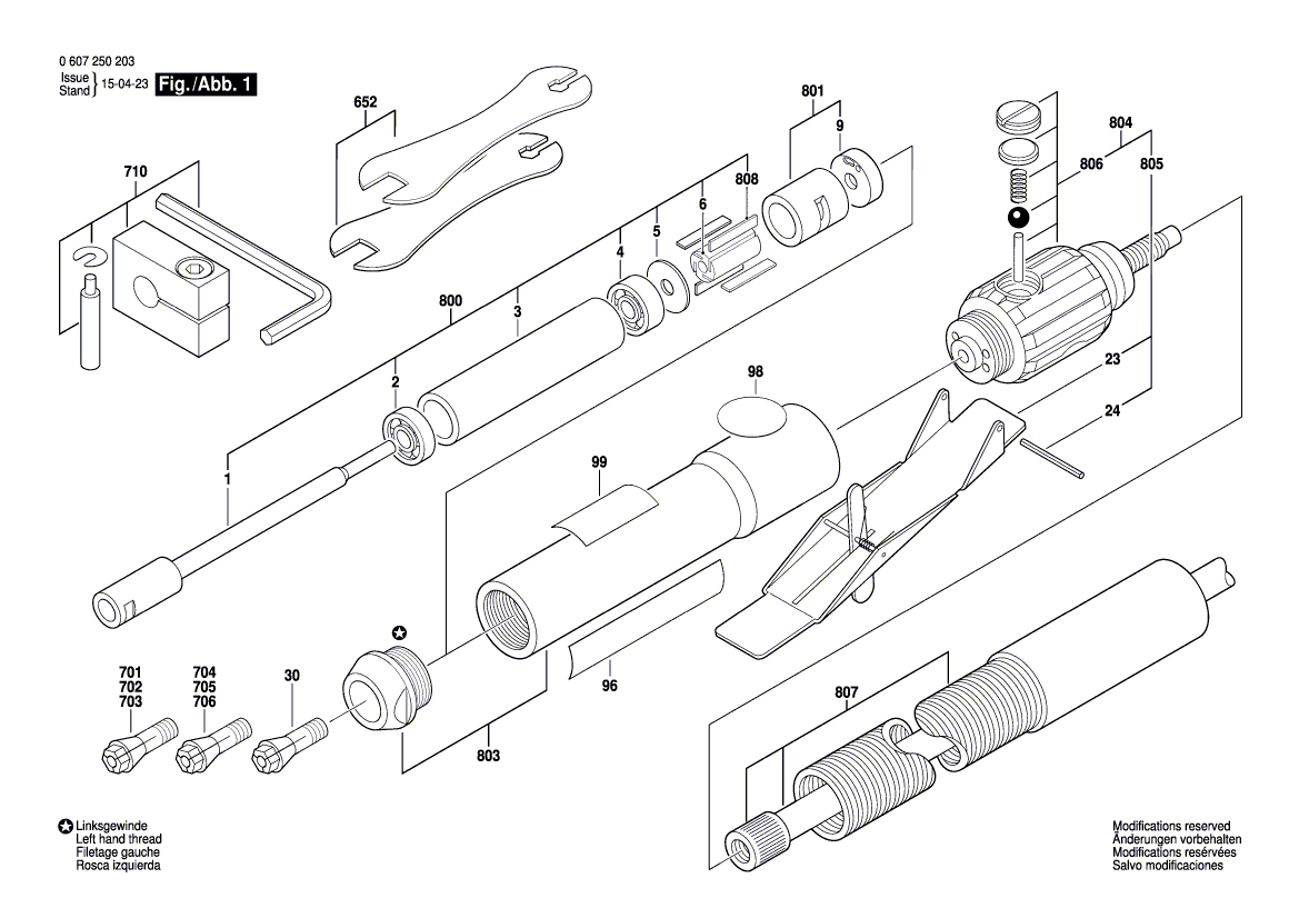 New Genuine Bosch 3609201197 Assembly Of Service Parts