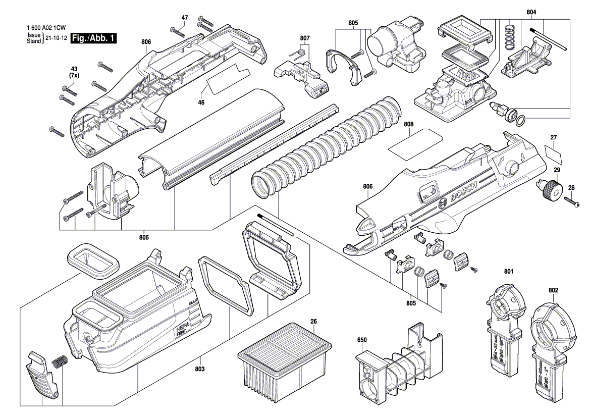 Neues echtes Bosch 1619pb7171 Etikett