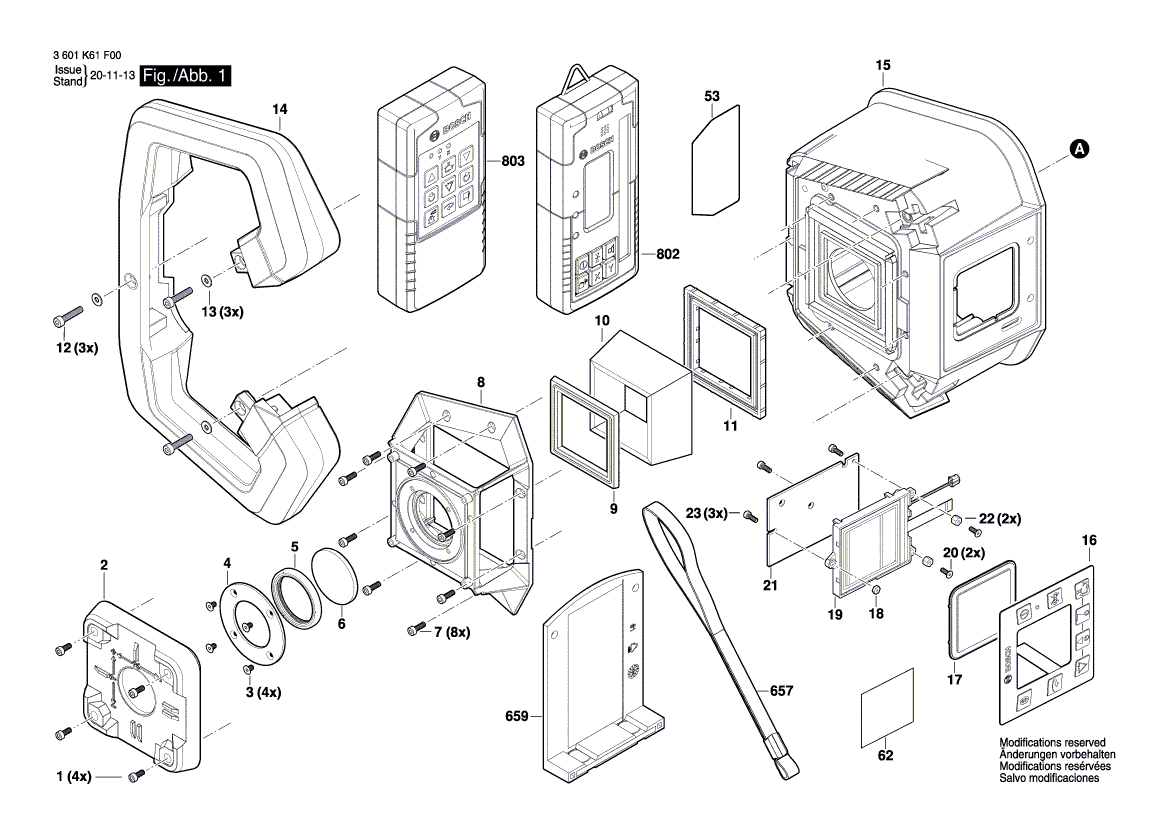 Nieuwe echte Bosch 1619PB4753 Plastic film