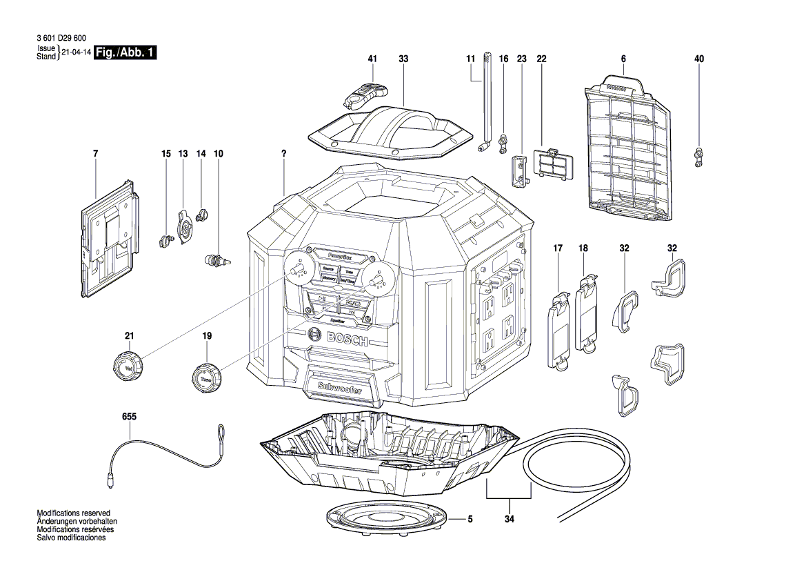 Nieuwe echte Bosch 2610008314 Cover Flap