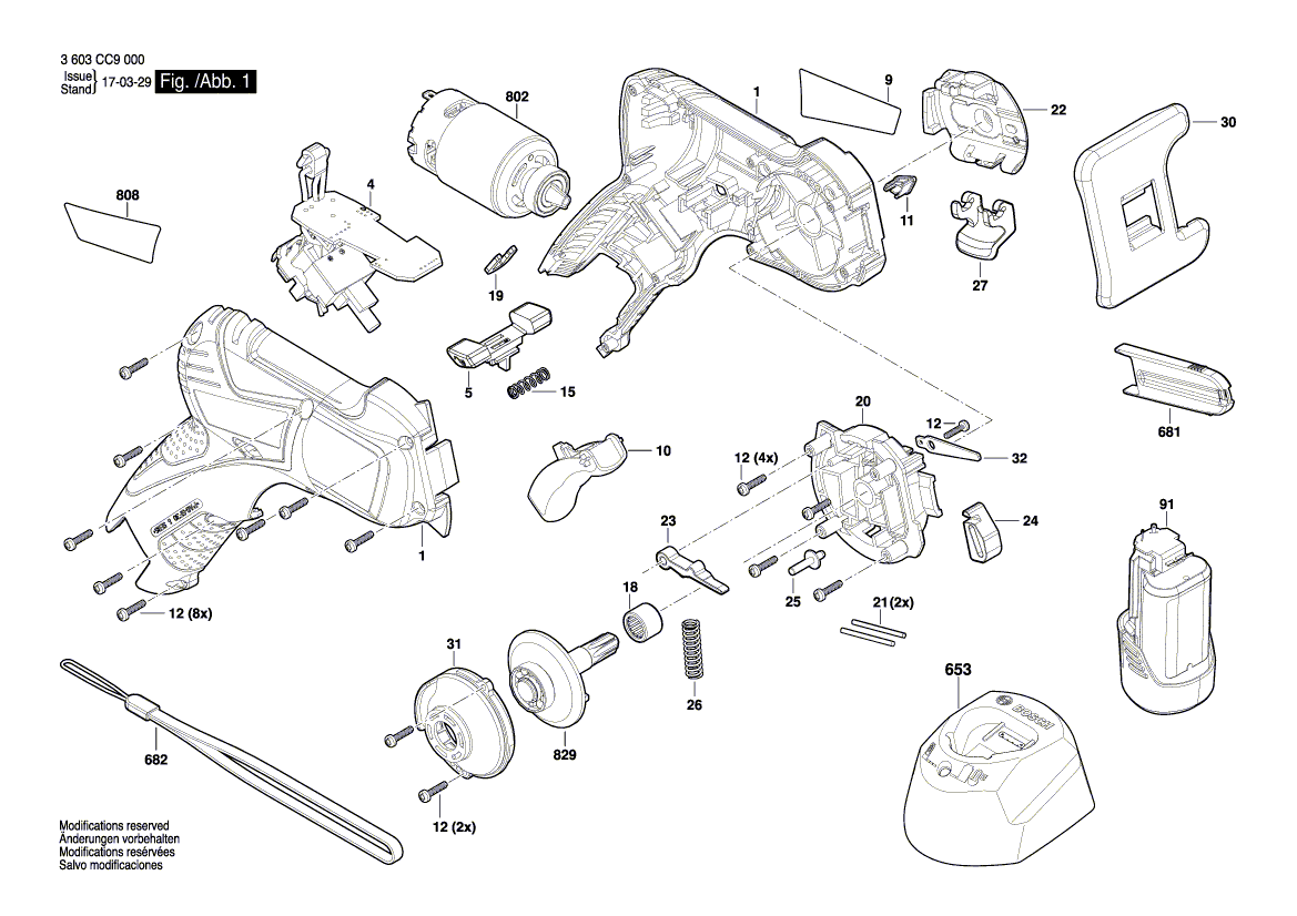 Ny ekte Bosch 1600A003HJ PIN