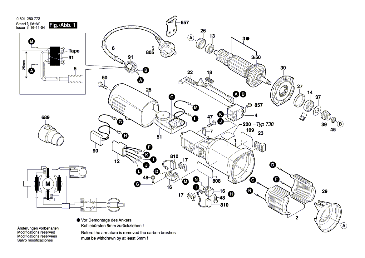 Nouveau véritable levier de contrôle Bosch 2602026115