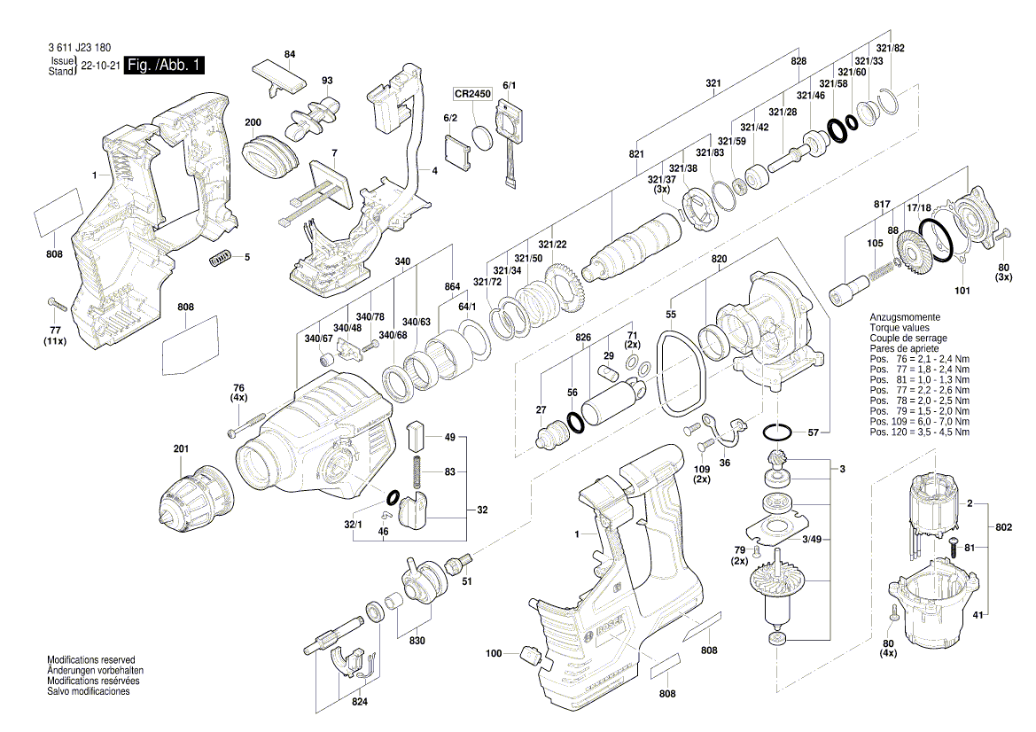 Новый подлинный Bosch 1619p17420 Chock