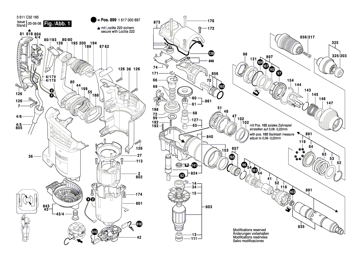 Nieuwe echte Bosch 1615806230 Hamerpijp