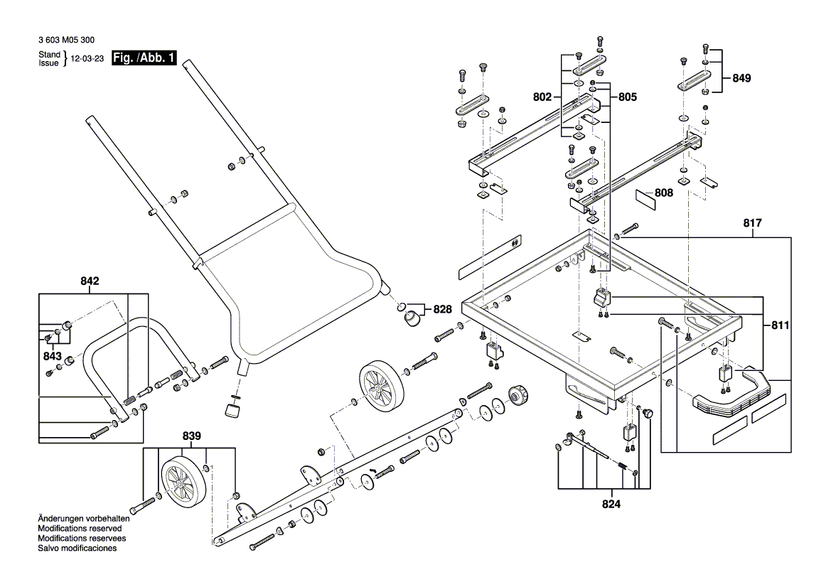 Nouveau kit de pièces de fixation Bosch 1619pa3781