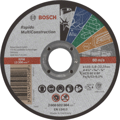 Новый подлинный Bosch 2608602384 Multi Construction Rapido Cutting Disc для Small