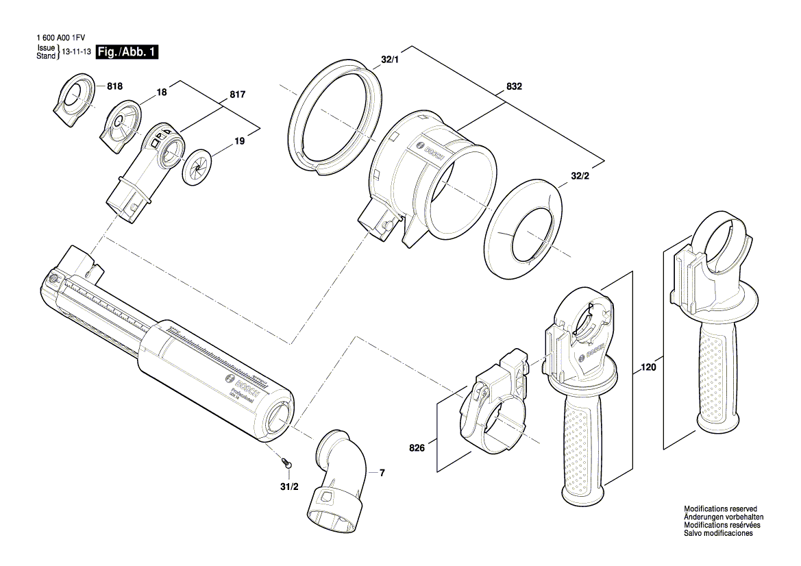 Новый подлинный зажим Bosch 1600A001R0