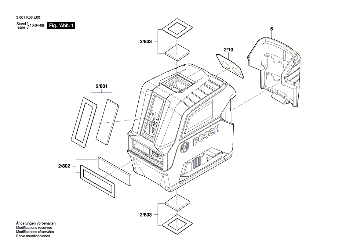 Новое подлинное окно Bosch 1607000C9U