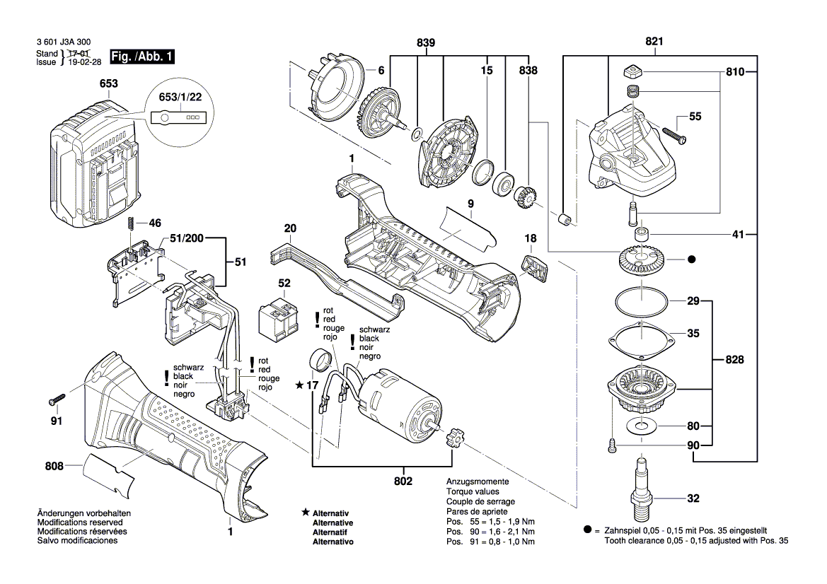 New Genuine Bosch 2607202071 On-Off Switch