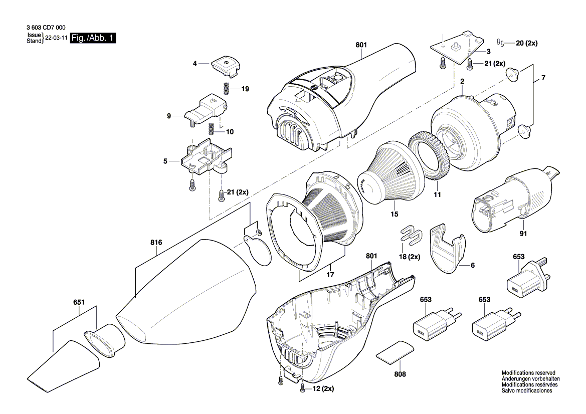 Nieuwe echte Bosch 160541101T Dust Container