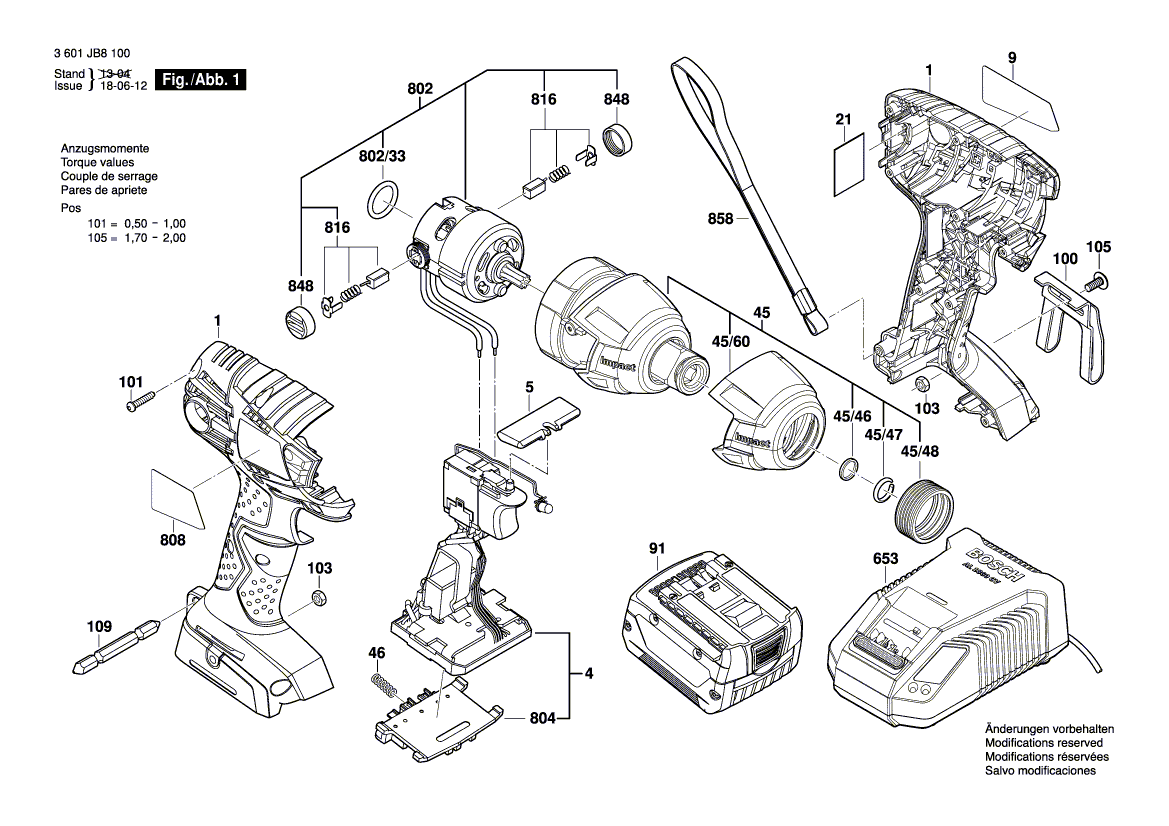 Neues echtes Bosch 1600A00Z25 -Typenschild