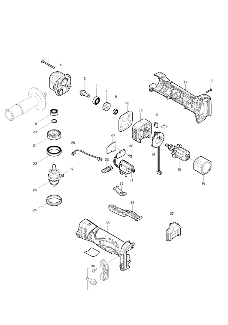 Новая подлинная Makita 619232-4 Armature BDA340 BDA341