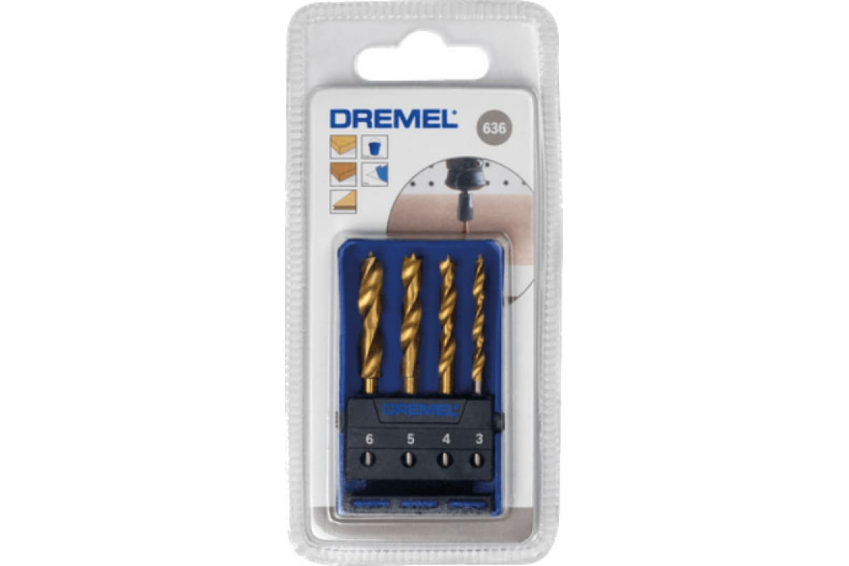 Nouveau véritable dremel 26150636ja ensemble de bits en bois (636) Forage