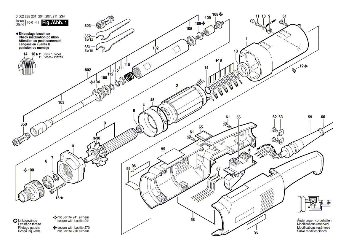 NEUE EURNISCHE BOSCH 1907950509 EINZEITEN ENG. Schlüssel