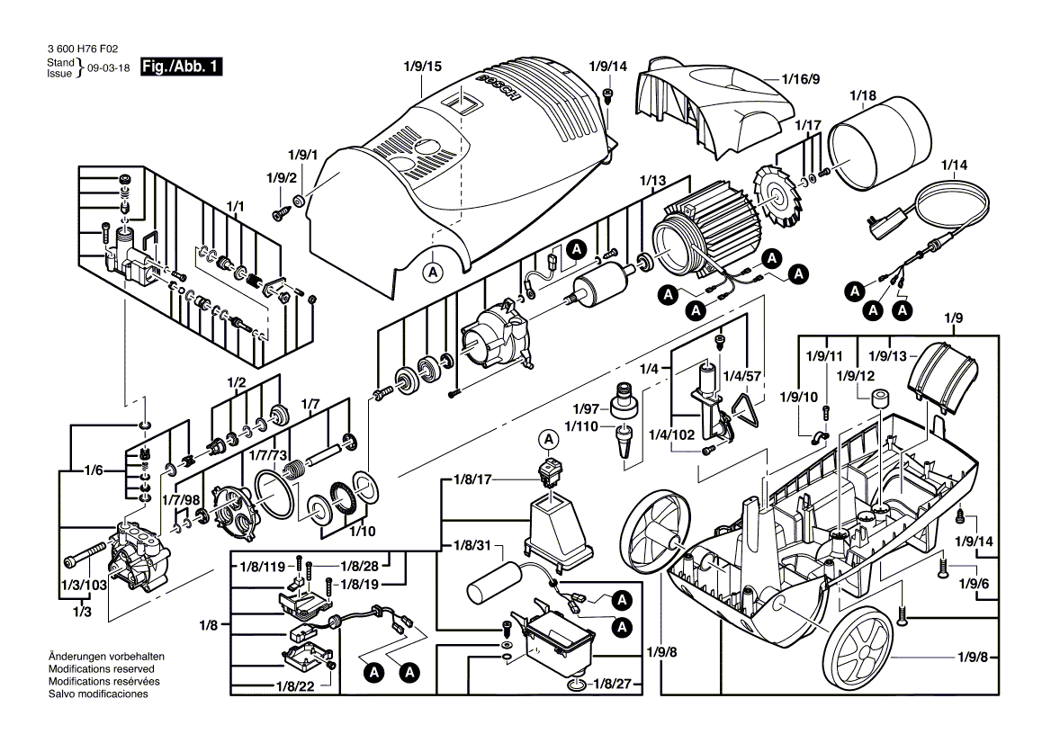 Nieuwe echte Bosch F016F03370 -handvat