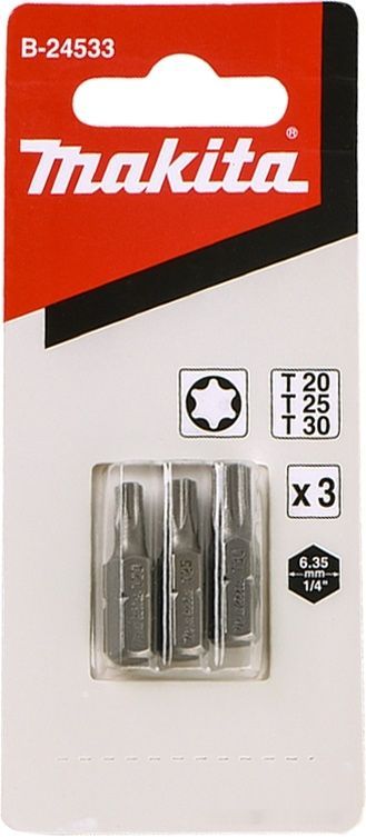 New Genuine Makita B-24533 Screw Bit T20, T25, T30x25MM 3PCS