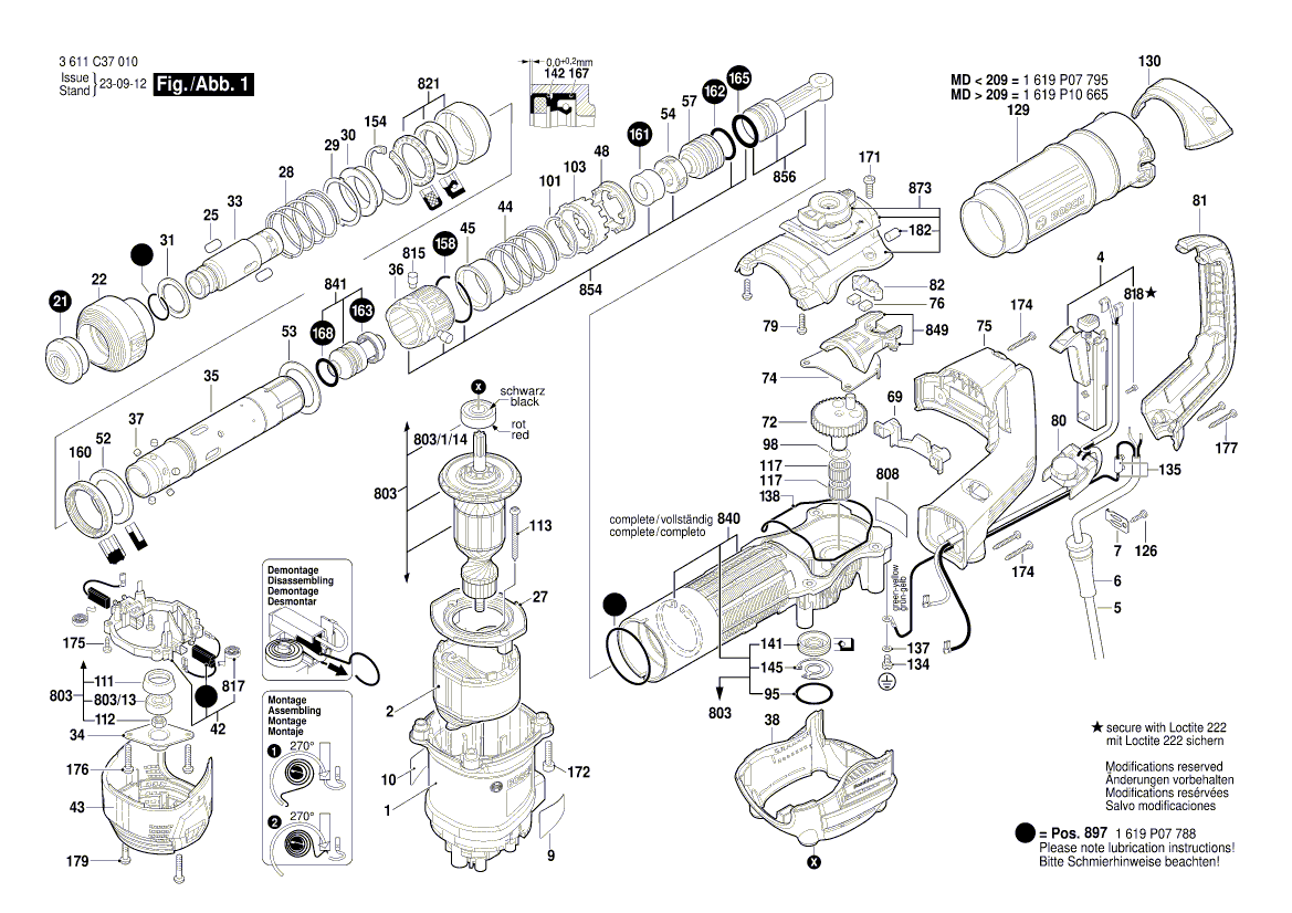 Neue echte Bosch 1610151007 Frühlingsschlosswaschmaschine