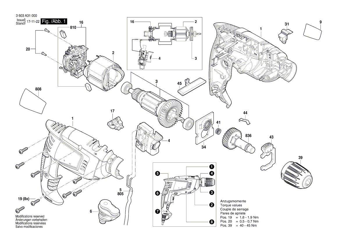 Ny ekte Bosch 1600A004SA Bearing Bracket