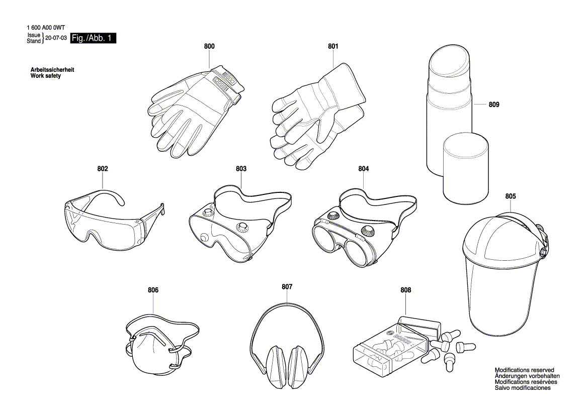 Neuer echter Bosch F016104207 Handschuh