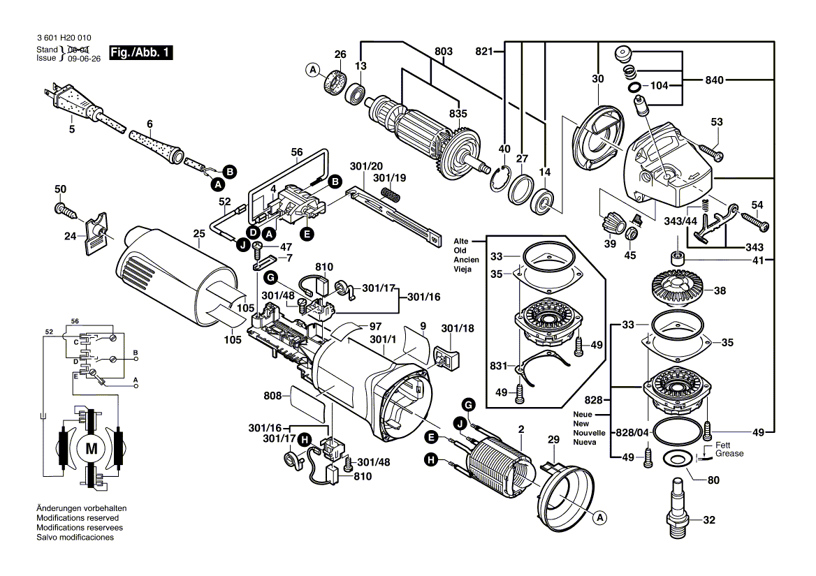 Nouveau véritable bosch 1604010a43 armature avec ventilateur