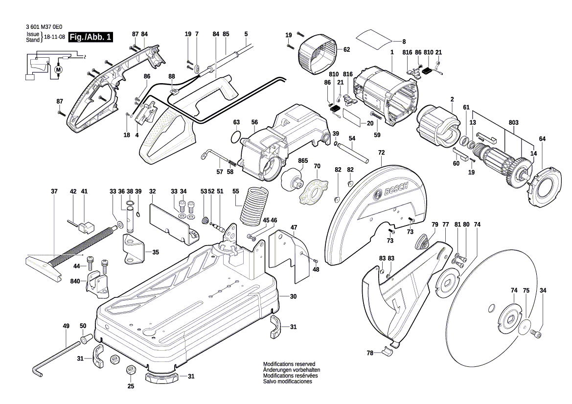 Neues echtes Bosch 1609b02161 Stromversorgungskabel