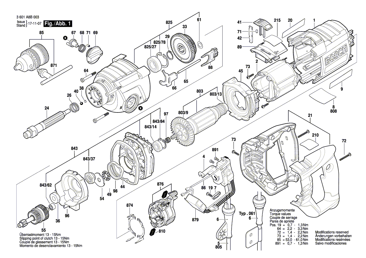 Neues echtes Bosch 2602025205 Hilfsgriff