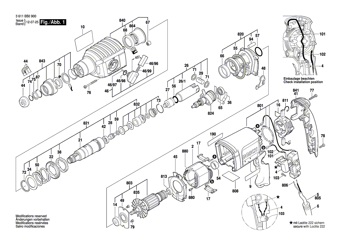 New Genuine Bosch 1617000523 Motor Housing