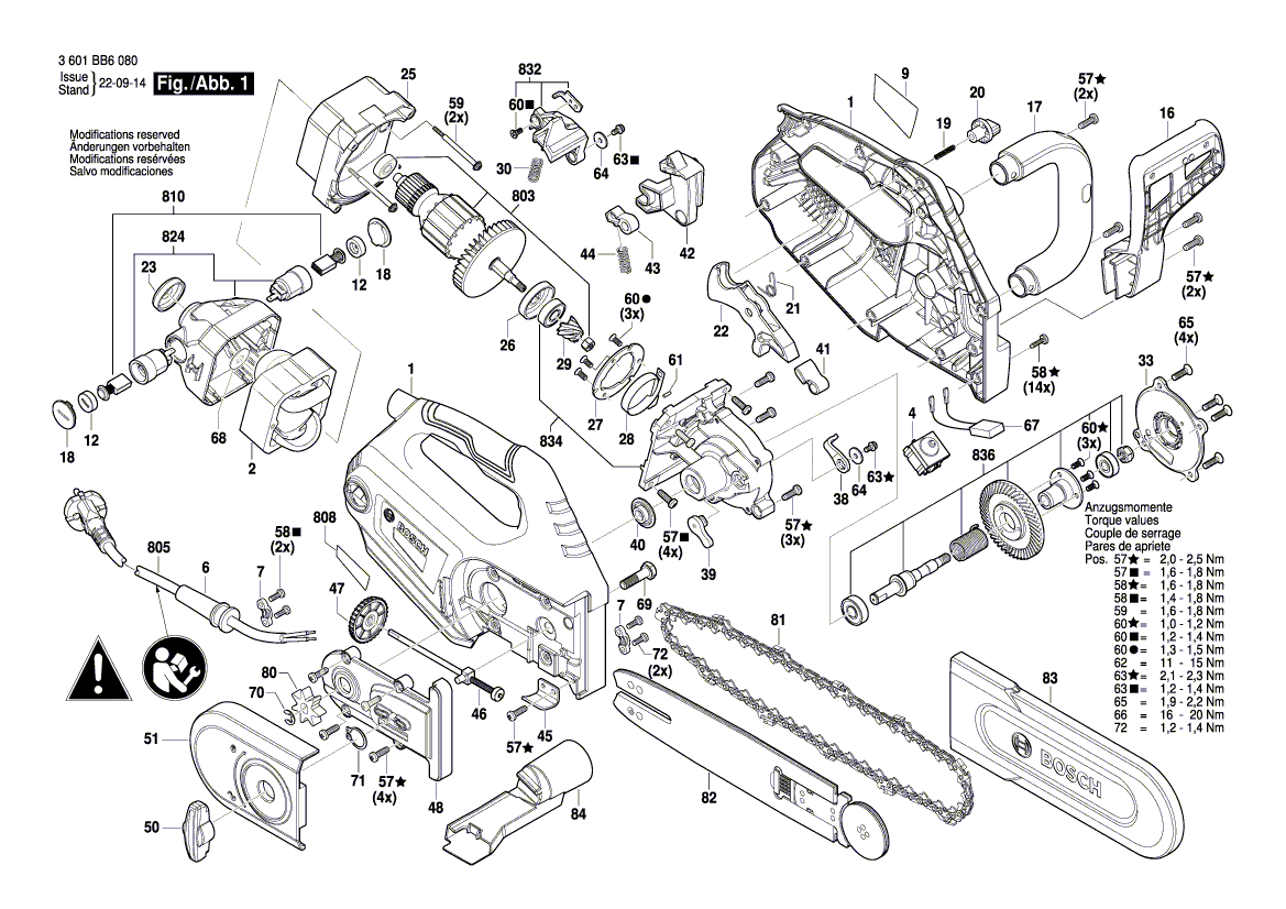 Neue echte Bosch 1619pb6756 Counterunk-Head-Schraube