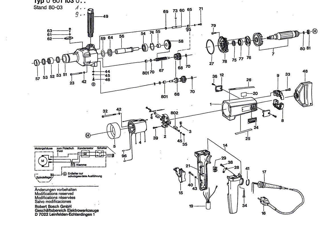 Ny ekte Bosch 1600763010 håndtak