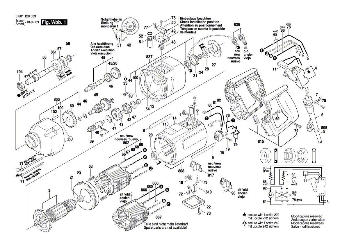 Nieuwe echte Bosch 1605806368 Spindle -lager