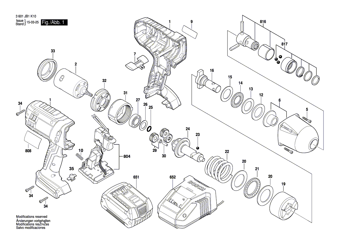 Nieuwe echte Bosch 2610943874 Gearhuisvesting