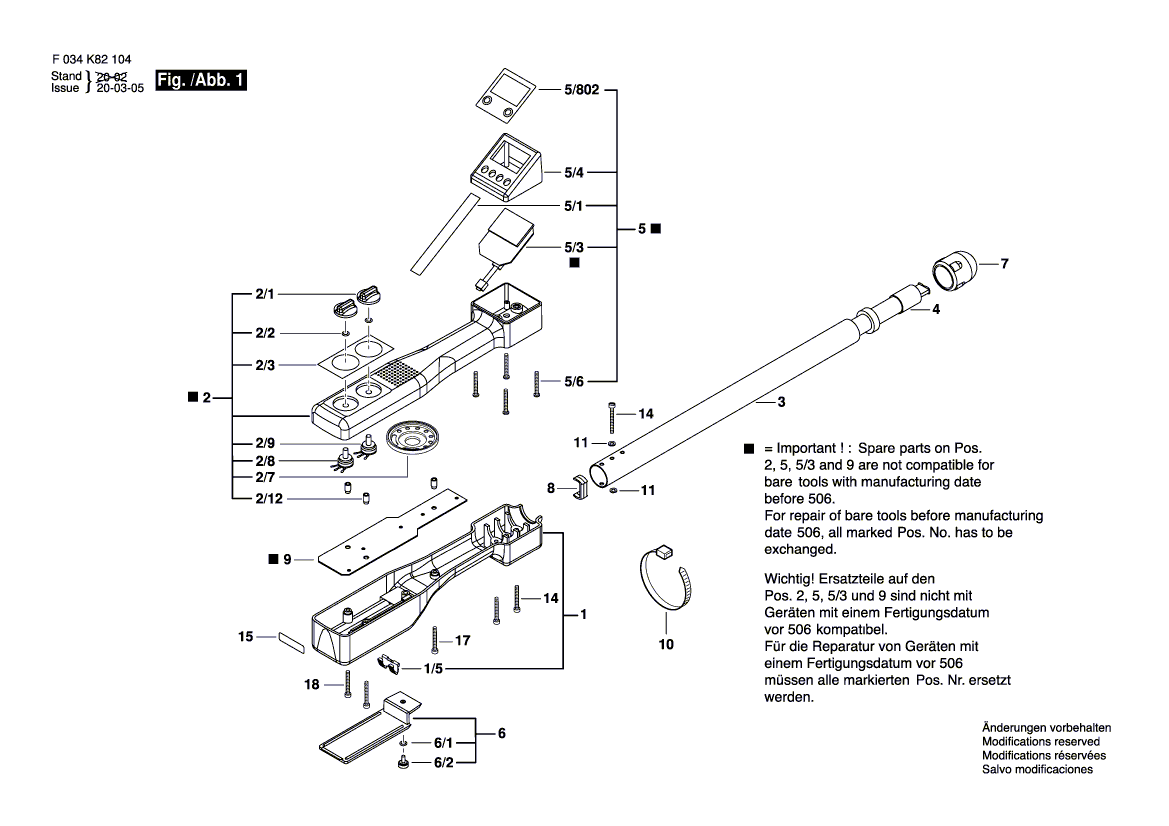 Ny ekte Bosch 1600A004RA -kabel