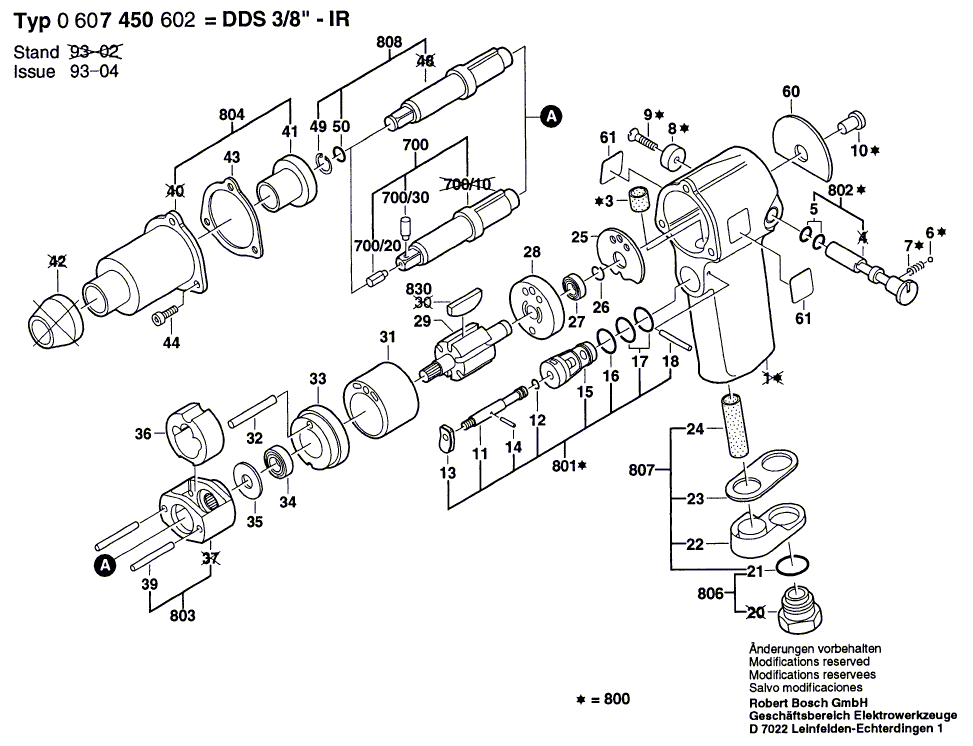 New Genuine Bosch 3609202101 Service kit