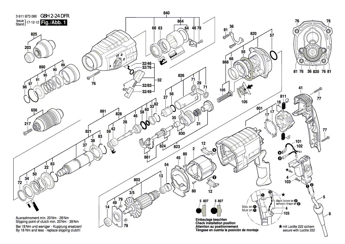 Nouveau véritable bosch 1619p13450 armature