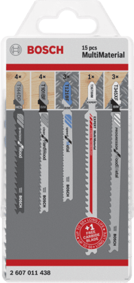 New Genuine Bosch 2607011438 Jigsaw Blade Multi Material Pack, 15-Pieces For