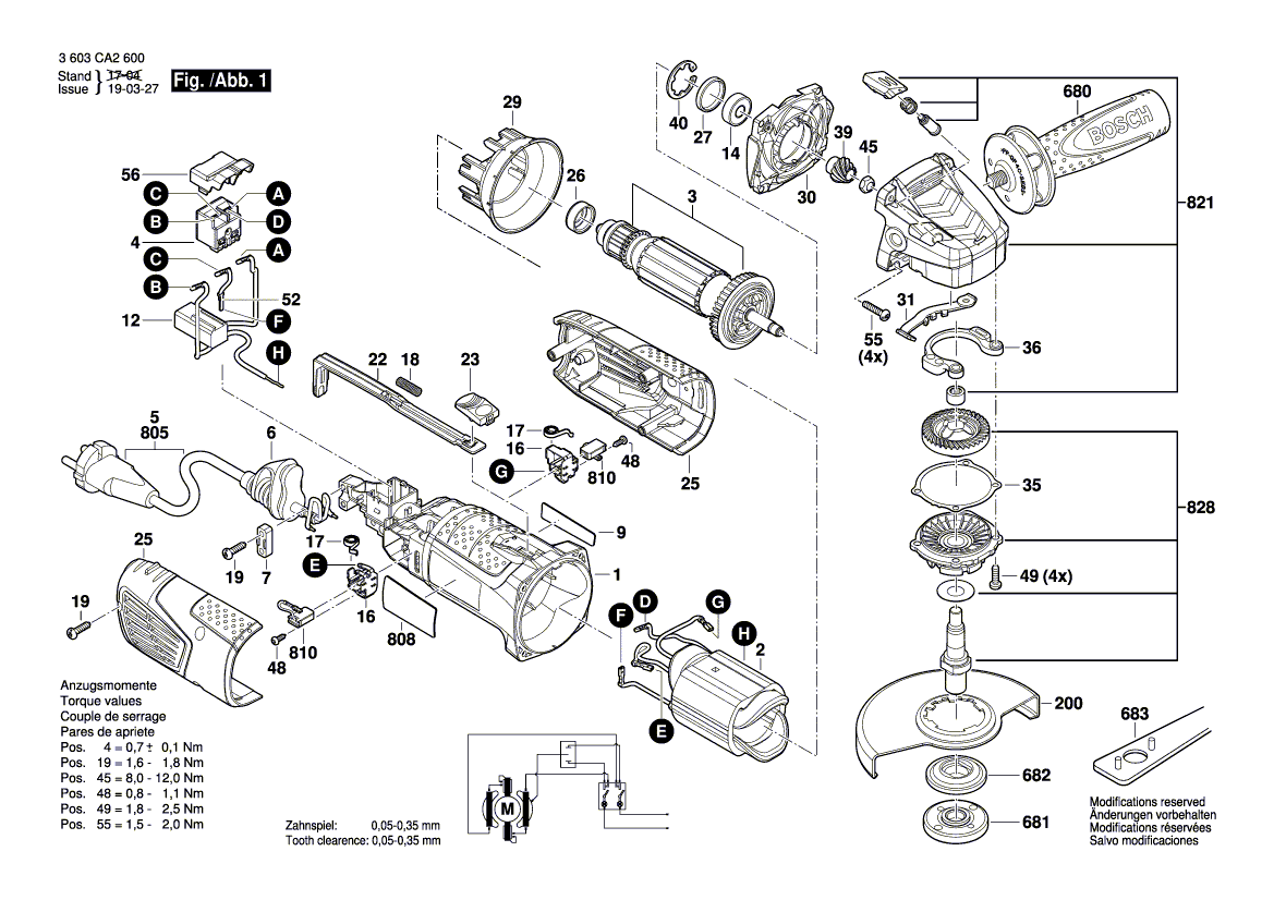 Nieuwe echte Bosch 2609006826 fabrikant het naamplaatje van de fabrikant